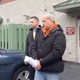 Jeffrey Sandusky (orange collar) is led out of court in handcuffs. Image: WKBN